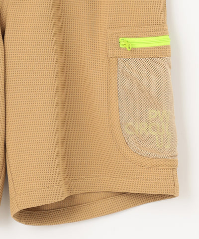 WAFFLE MESH POCKET SHORTS